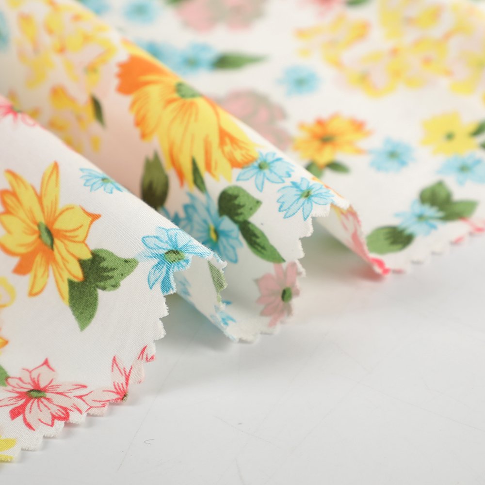 New Factory Wholesale Material 57/58" Lightweight Custom Beautiful Floral Design Pure Cotton Print Fabric