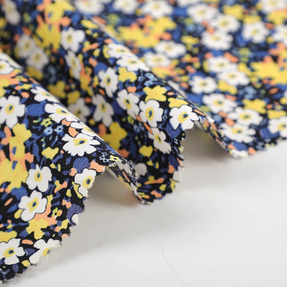New Factory Wholesale Material 57/58" Lightweight Custom Beautiful Floral Design Pure Cotton Print Fabric