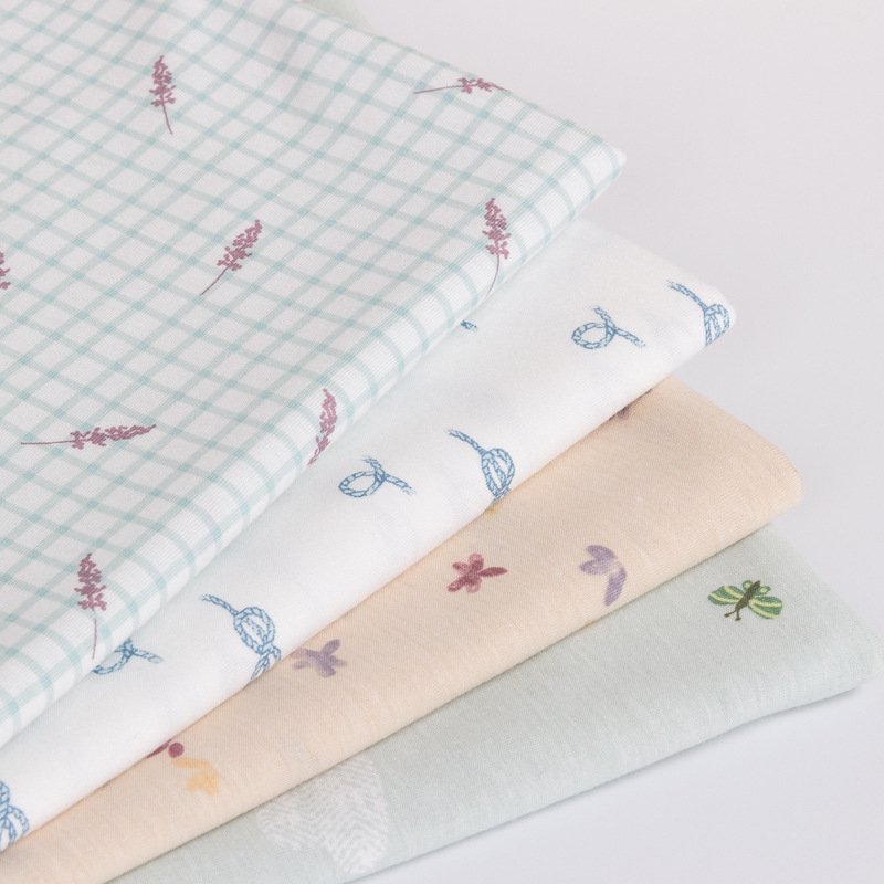 Wholesale Jersey Knitted Textile 250gsm 95% Bamboo Viscose 5% Spandex Print Fabric Fibers for Pyjamas