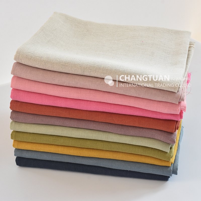 Wholesale Stonewashed Linen Fabric High Quality Pure Linen Fabric For Clothes Dress