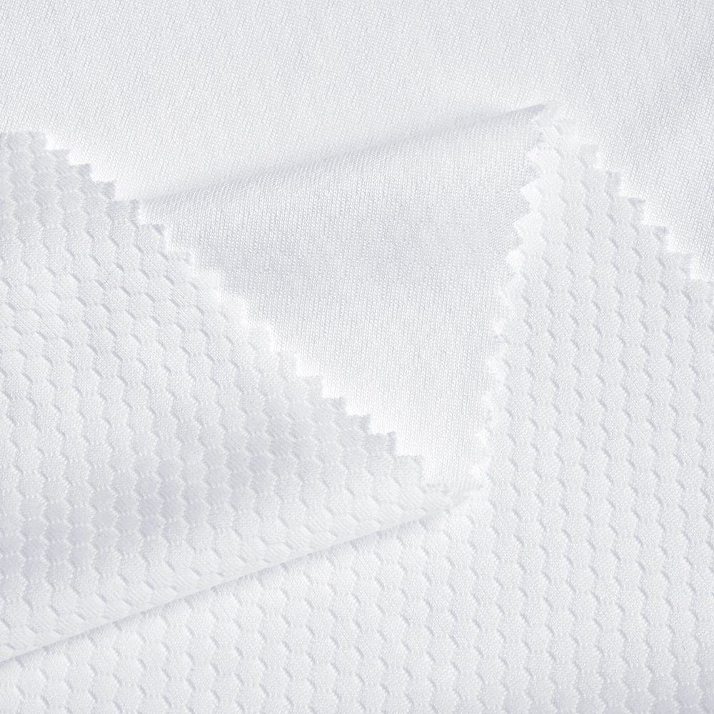 Eco-friendly Dry Fit Wicking 100% Recycled Polyester Jacquard Honeycomb Football Sports Mesh Fabric For Soccer Jersey