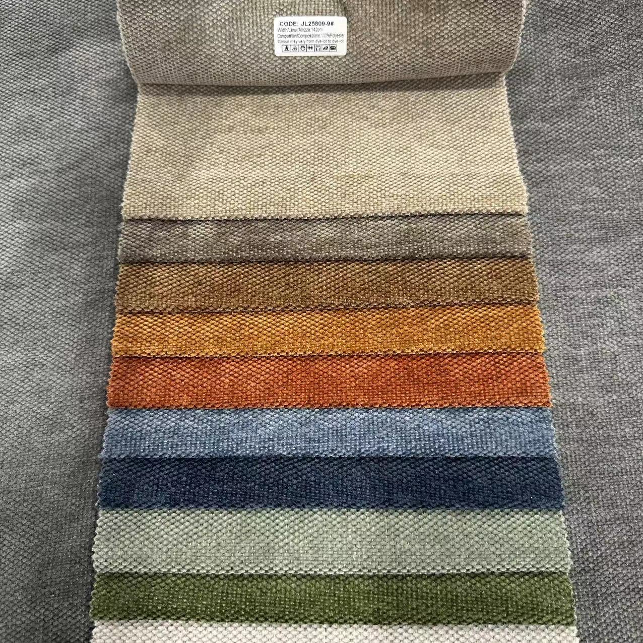 JL25809- polyester home textile sofa fabric for plain Comfortable Warm Upholstery Pillow linen curtain fabrics For Home