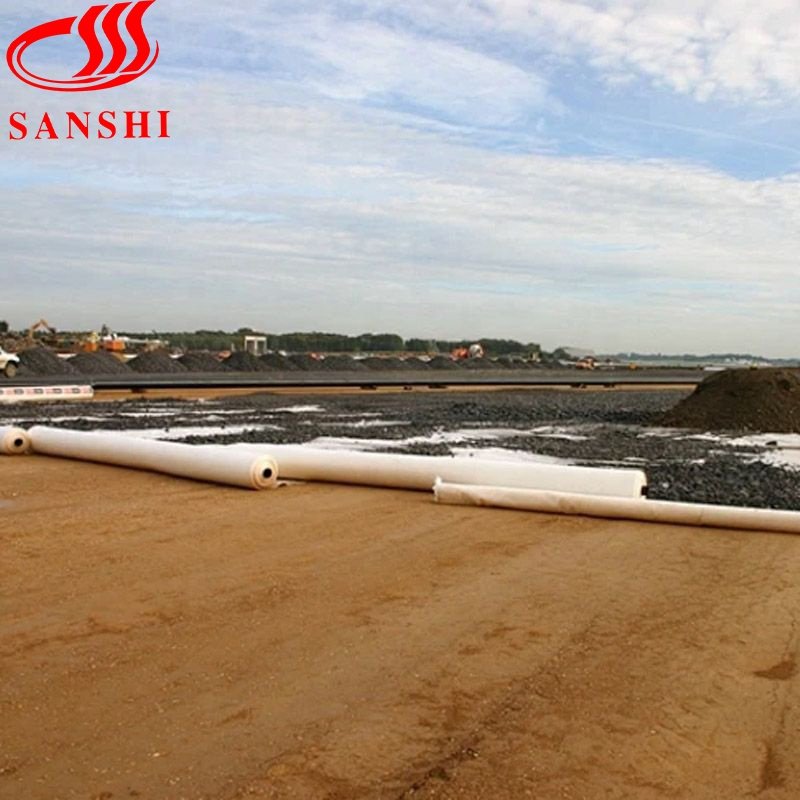 Knitted Polyester Geogrid Composite Nonwoven For Road Paving Material filament/short fiber needle geotextiles fabric