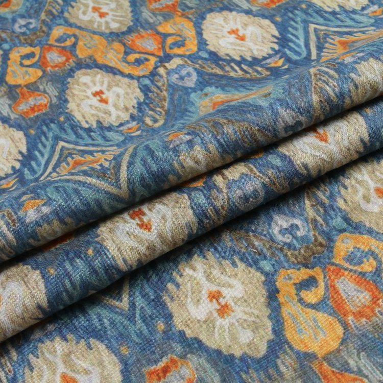 C-626 Fast delivery hot sale custom colorful printed 100 linen woven fabric for dress