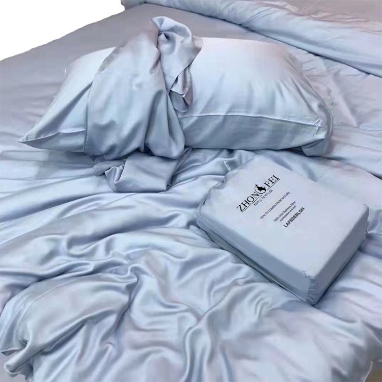 Super Soft 100% organic bamboo white bed comforter set hotel bedding
