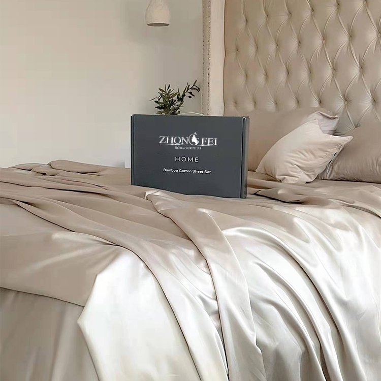 Super Soft 100% organic bamboo white bed comforter set hotel bedding
