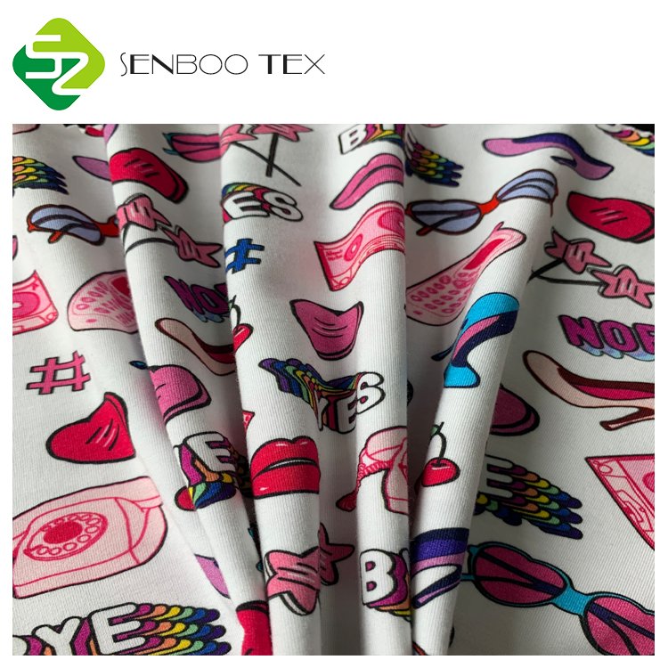 Custom Printed Bamboo Fabric Extremely Soft and Colored Jersey Knitted Techniques for Customized Pajamas and Underwear