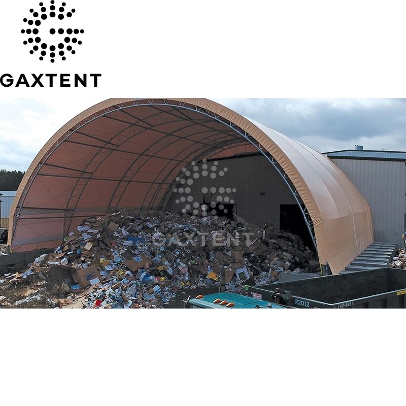 Custom 40Ft Container Shelter Pvc Cover Aluminum Alloy Structure Metal Dome Shelter Waterproof Pvc Coating