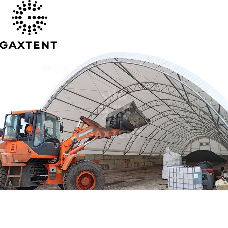 Custom 40Ft Container Shelter Pvc Cover Aluminum Alloy Structure Metal Dome Shelter Waterproof Pvc Coating