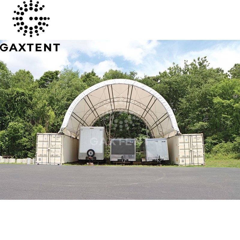 Custom 40Ft Container Shelter Pvc Cover Aluminum Alloy Structure Metal Dome Shelter Waterproof Pvc Coating