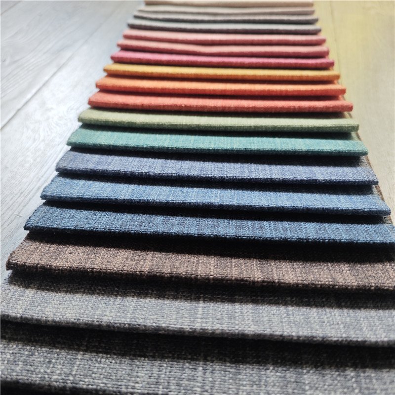 China Factory Good Quality 100%Polyester Sofa fabric upholstery Linen sofa fabric