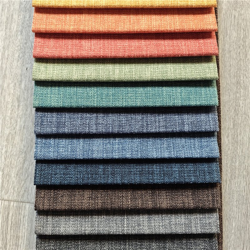 China Factory Good Quality 100%Polyester Sofa fabric upholstery Linen sofa fabric