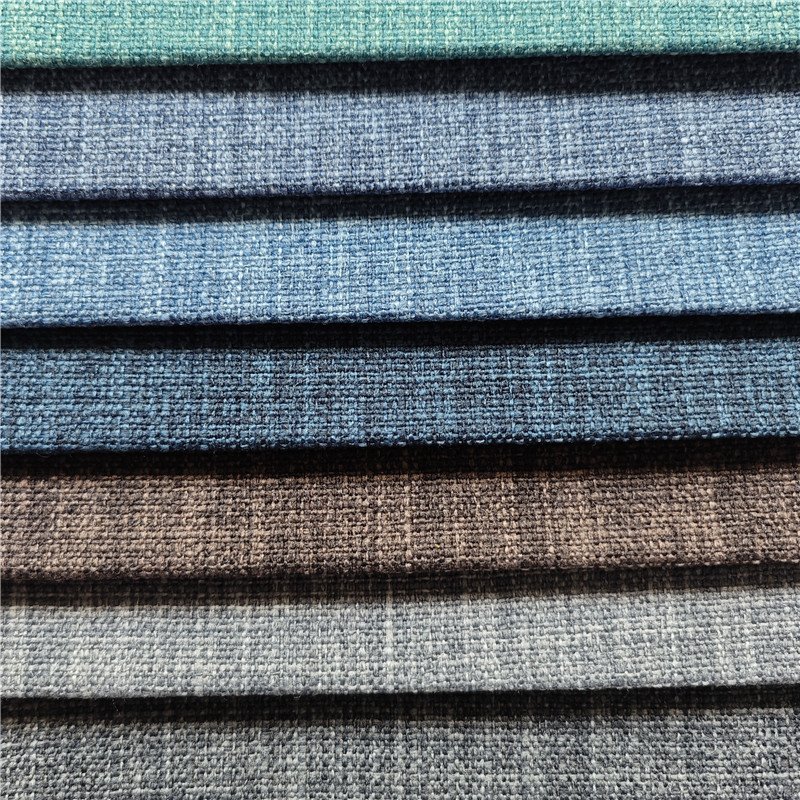 China Factory Good Quality 100%Polyester Sofa fabric upholstery Linen sofa fabric