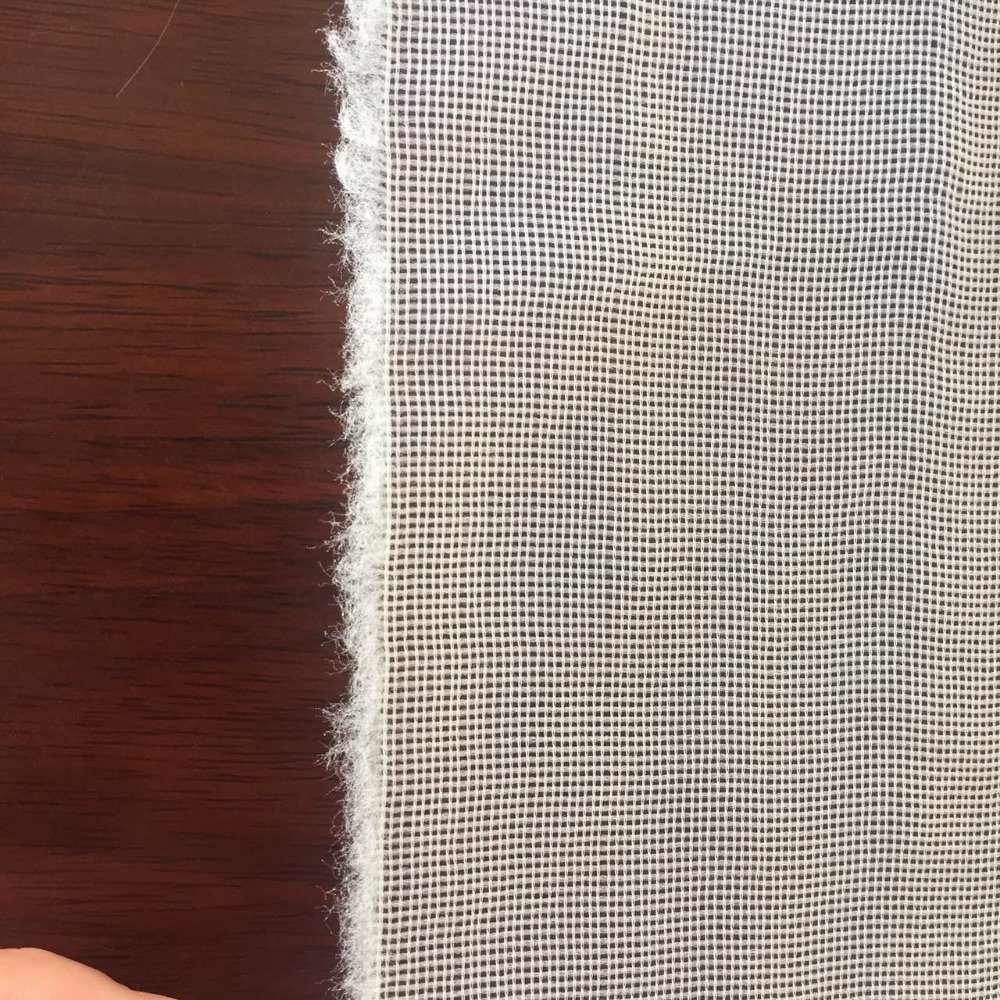 Factory sales white 100% polyester air mesh fabric carpet backing grey cloth lining