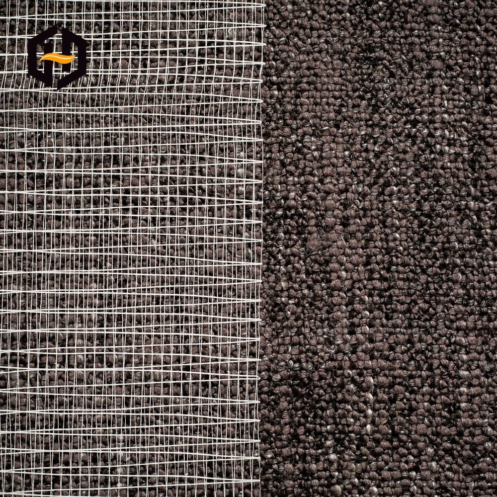 Factory sales white 100% polyester air mesh fabric carpet backing grey cloth lining