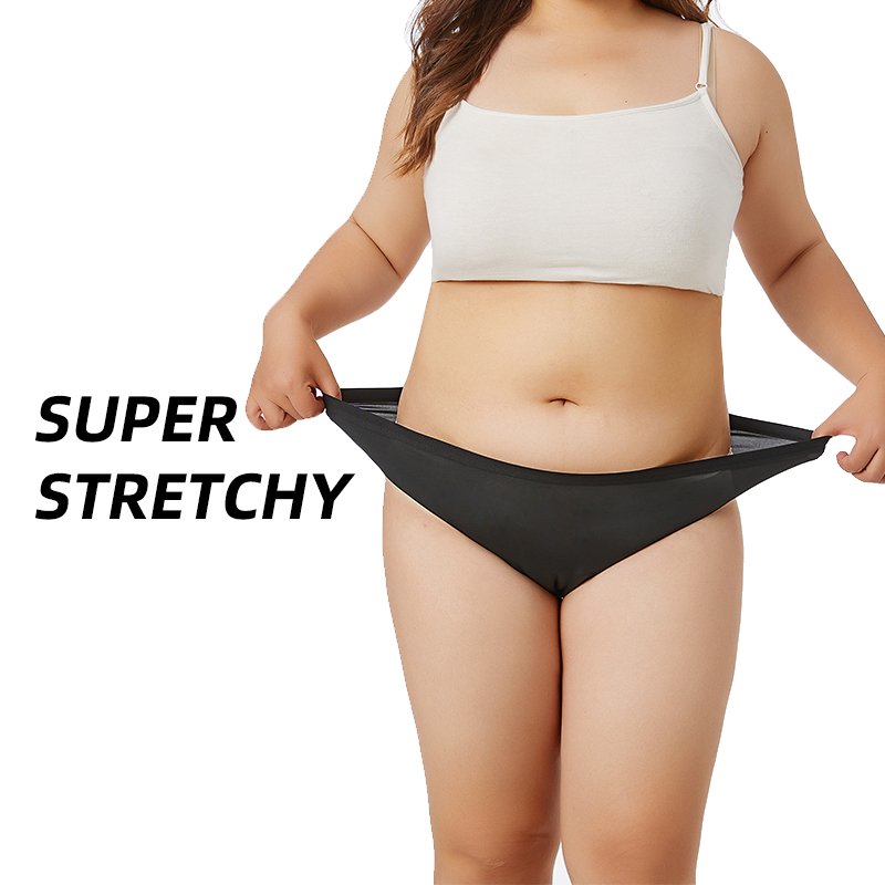 Shanhao OEM Plus Size Women Breathable Leakproof Panties Organic Cotton Bamboo Fabric Bragas Menstrual Period Panties