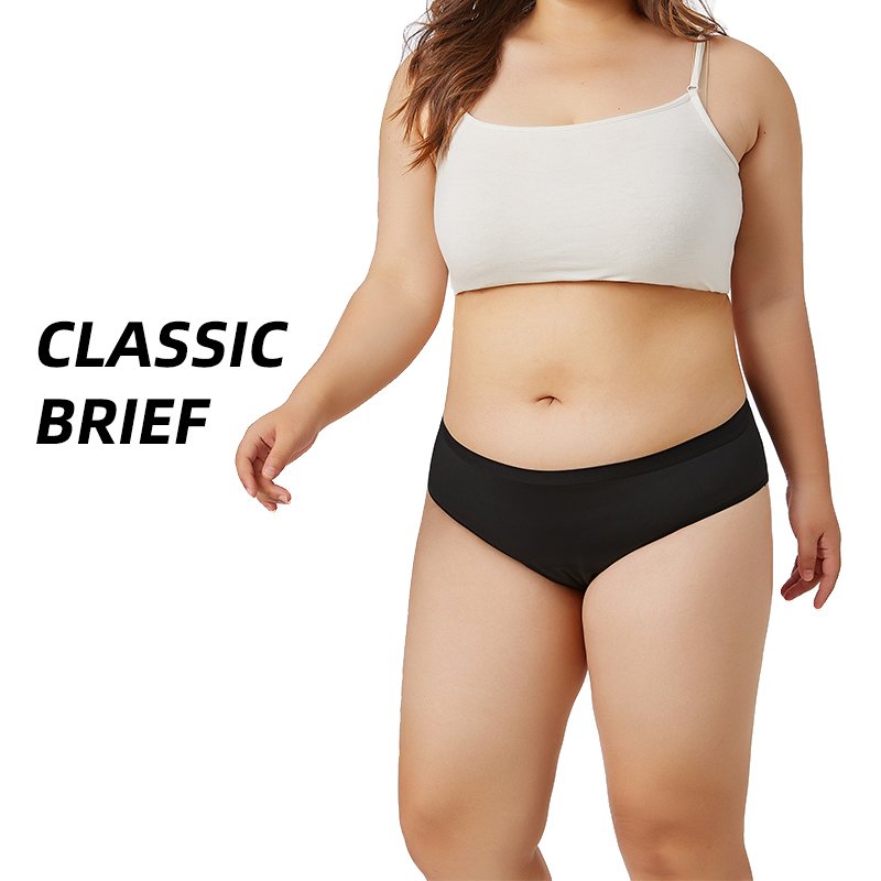 Shanhao OEM Plus Size Women Breathable Leakproof Panties Organic Cotton Bamboo Fabric Bragas Menstrual Period Panties