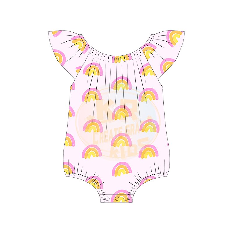 Wholesale High Quality Toddler Girls Romper Clothing Shorties Soft Milk Silk Fabric Custom Print One piece Onesie Baby Rompers