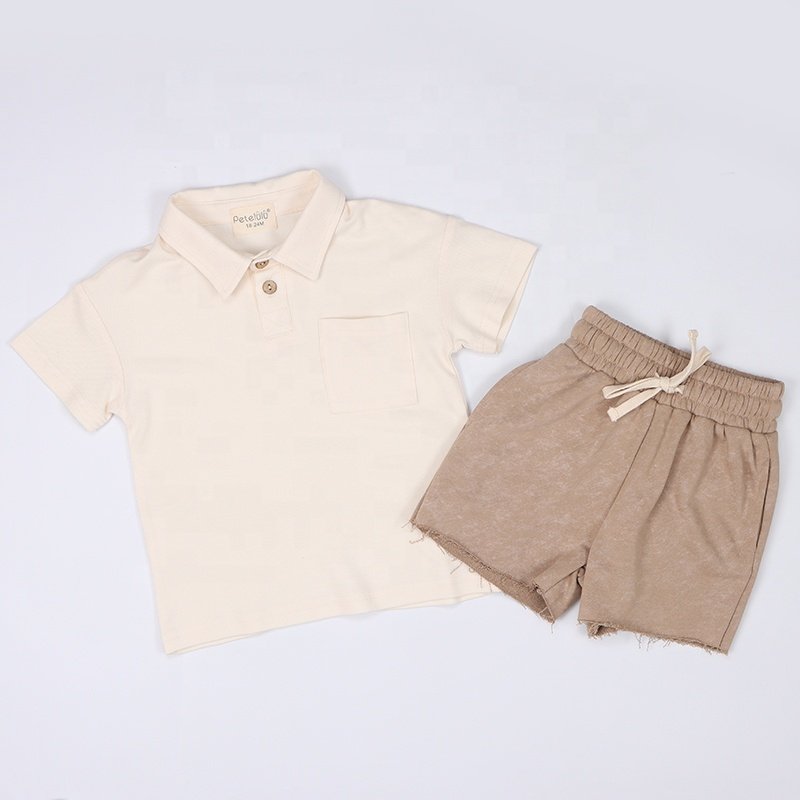 Custom Private Label Vintage Boutique Baby Clothing Bamboo Cotton Toddler Baby Clothing Sets Manufacturers For 6-12 Months