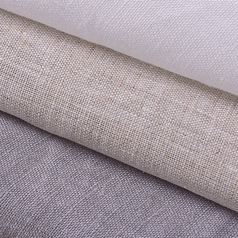 100% French linen fabric plain dyed woven pure linen for women men shirt dress pants bread bags eco shopping bags yarn 14*14