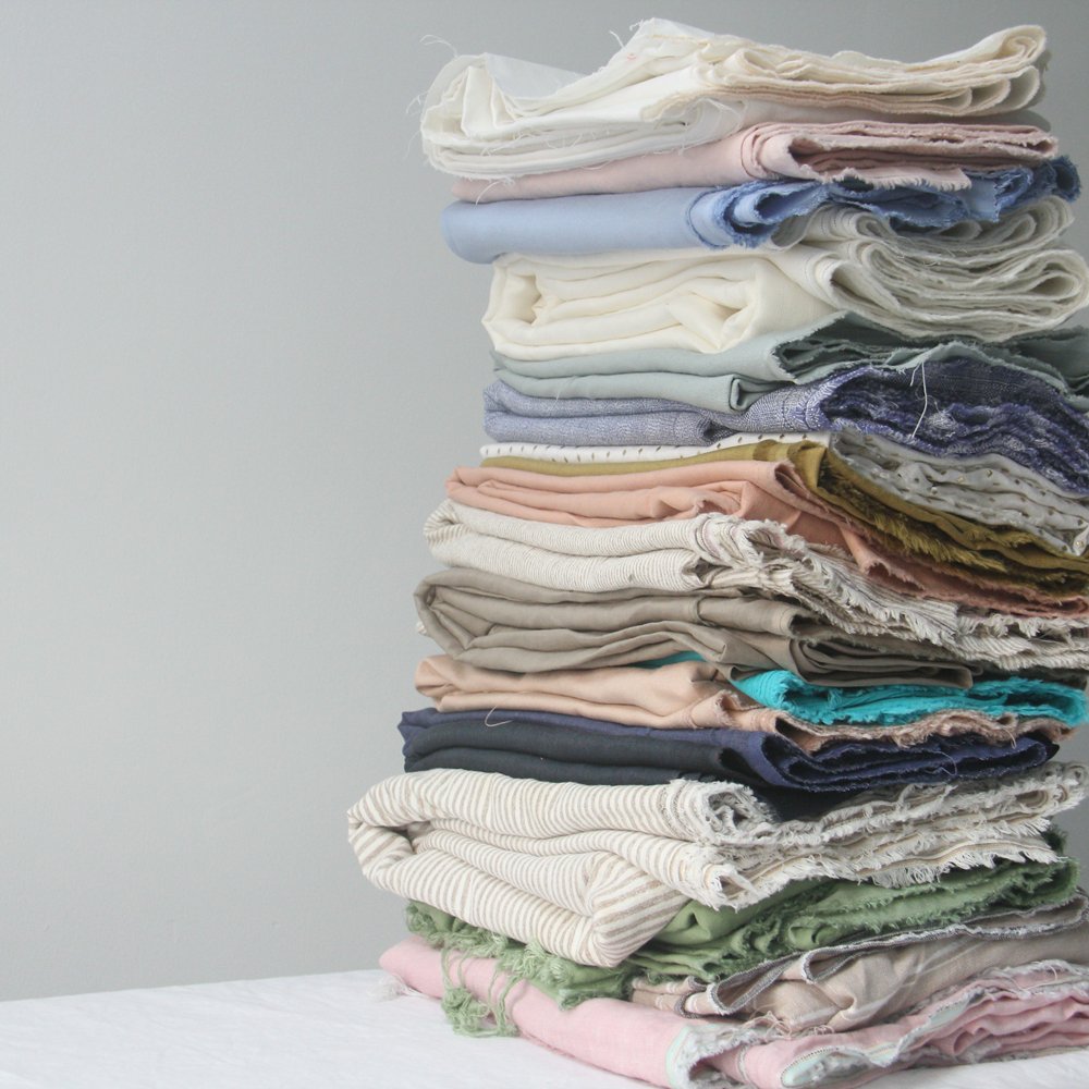 2024 Plaid all'ingrosso oeko-tex personalizzata 100% lavato tessuto di lino floreale di lusso per labbigliamento