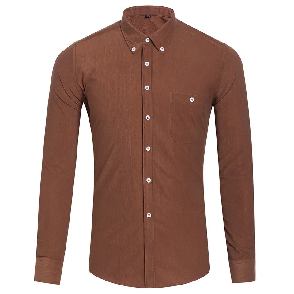2023 White Versatile Slim Plain Fashion 100% Cotton Stretch Anti-Wrinkle Colored Casual Shirt for men Men's Custom Dress Shirts