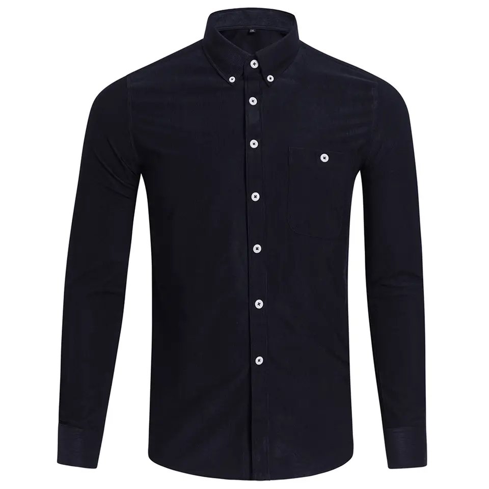 2023 White Versatile Slim Plain Fashion 100% Cotton Stretch Anti-Wrinkle Colored Casual Shirt for men Men's Custom Dress Shirts