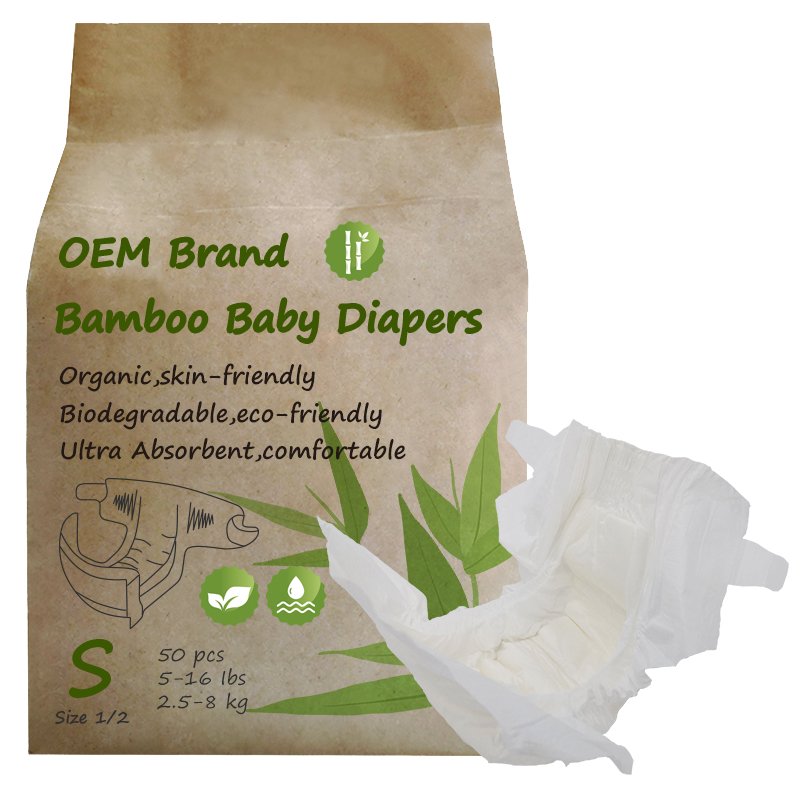 Newclears Baby Diaper Wholesale Soft Skin Organic Baby Bamboo Fiber Natural Disposable Diaper Baby