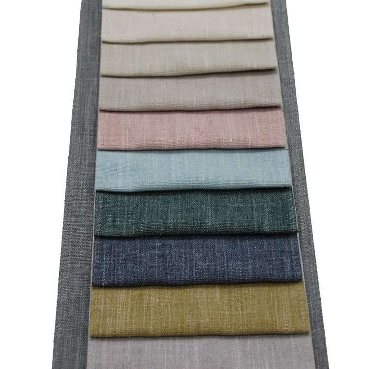 Wholesale Breathable Skin-friend Low MOQ Newest Viscose fibre linen fabric upholstery fabric sofa fabric