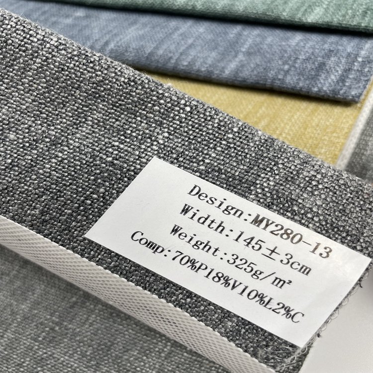 Wholesale Breathable Skin-friend Low MOQ Newest Viscose fibre linen fabric upholstery fabric sofa fabric