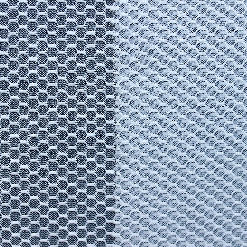 Wholesale high quality cheap warp knitting polyester honeycomb filament yarn stiff mesh net fabric knit for sports shoes upper