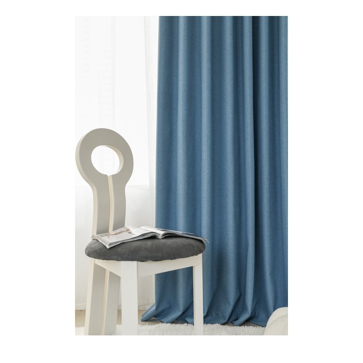Cost Effective Cotton-Like Linen Fabric Printed Multi-Coloured Yarn Bedroom Curtains Beautiful Linen 100% Blackout Curtains