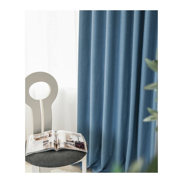 Cost Effective Cotton-Like Linen Fabric Printed Multi-Coloured Yarn Bedroom Curtains Beautiful Linen 100% Blackout Curtains