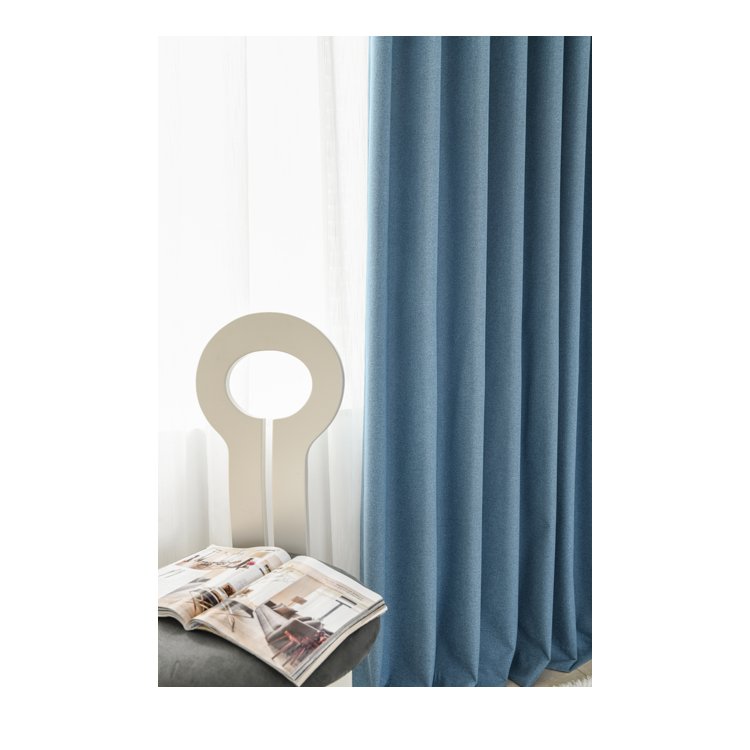 Cost Effective Cotton-Like Linen Fabric Printed Multi-Coloured Yarn Bedroom Curtains Beautiful Linen 100% Blackout Curtains