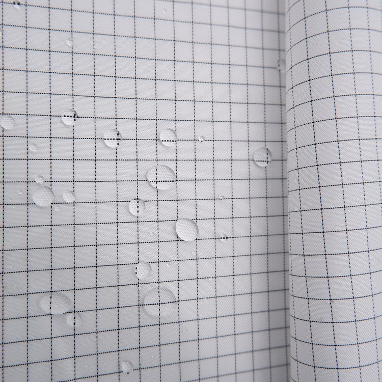 Clean Room Lab Workwear Dustproof Esd Fabric Grid 100d Metal Conductive Anti-static Fabric