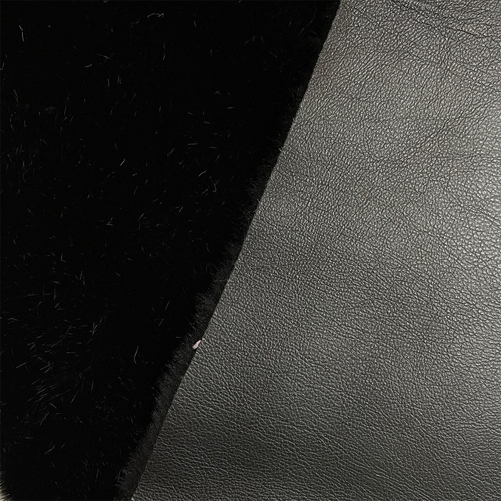 100% Polyester Soft Faux Fur Heavy Weight Long Pile Luxury PU Bonded Mink Fox Fabric For Garment