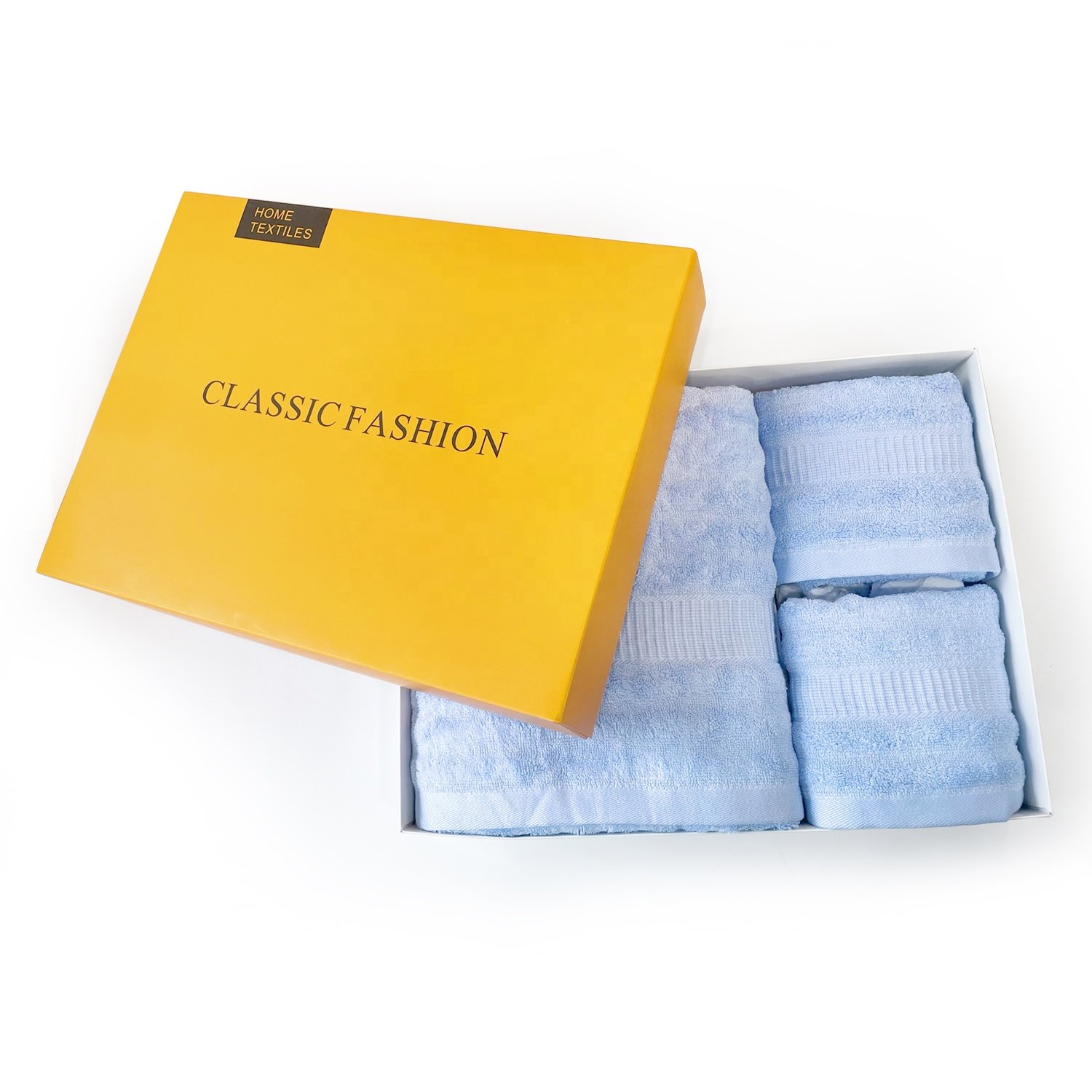 High quality soft 100% bamboo cotton towel custom logo Hotel home bamboo face bath towels set