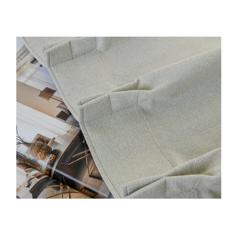 Excellent Rating 100% Blackout Uv Protection Gold Curtains In The Bed Room With Cotton Linen Fabric