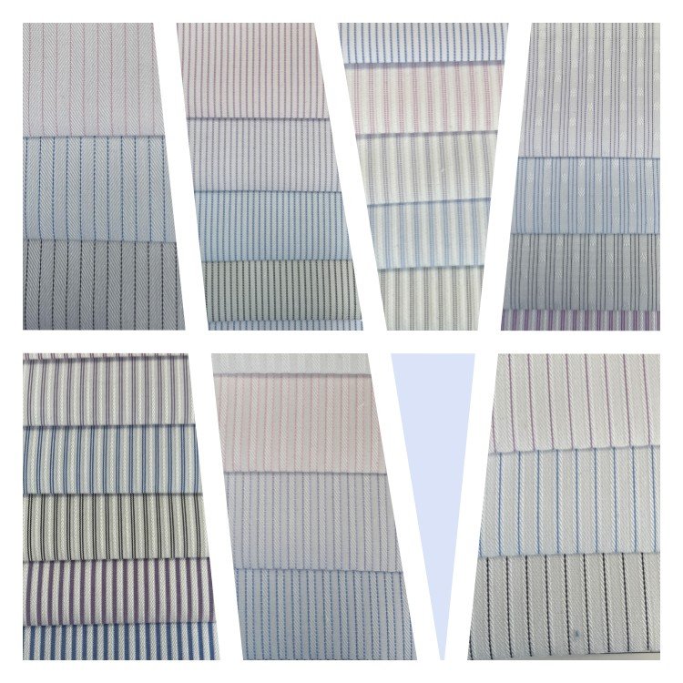 Hot selling Breathable 50% Bamboo 50%Polyester Stripe Jacquard Fabric for Shirts