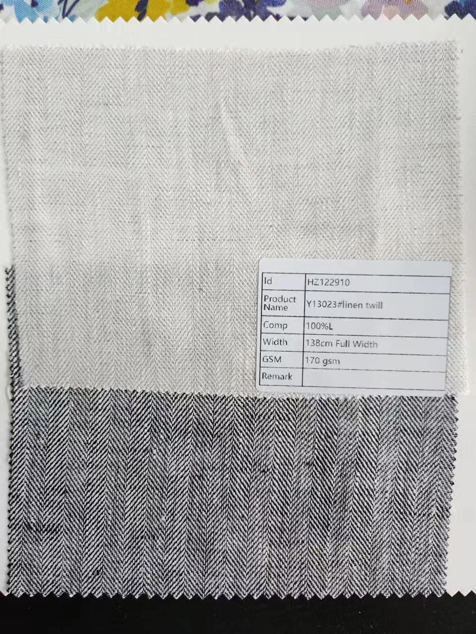 100 linen herringbone twill fabric for luxury garment