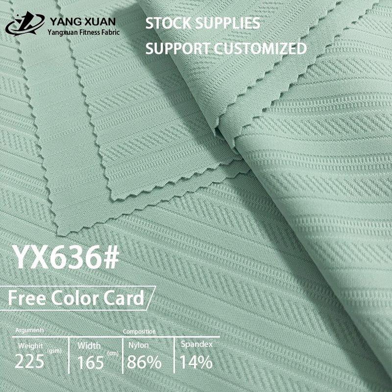 4 way stretch fabric Jacquard grain quick drying breathable fitness wear sportswear yoga clothing fabric