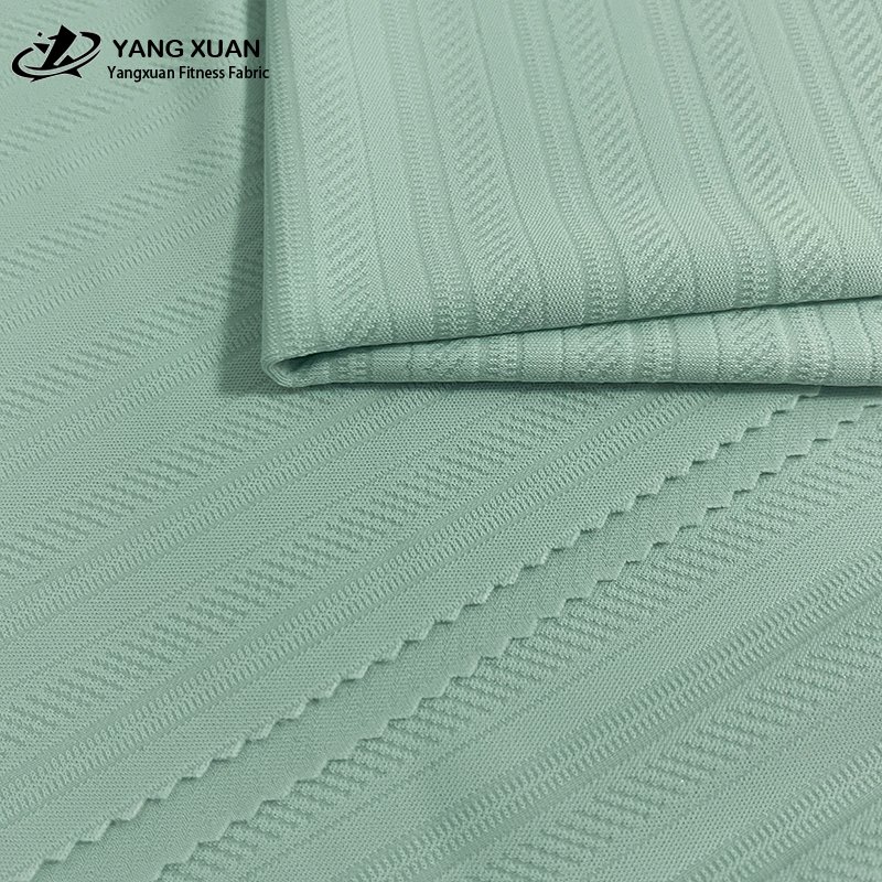 4 way stretch fabric Jacquard grain quick drying breathable fitness wear sportswear yoga clothing fabric