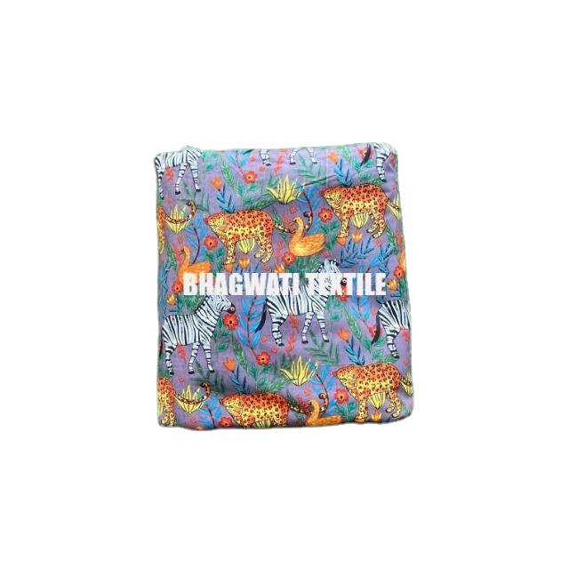 100% Pure Cotton Fabric indian Handmade Block Printed Garment Fabric Soft Cotton Light Weight Fabric
