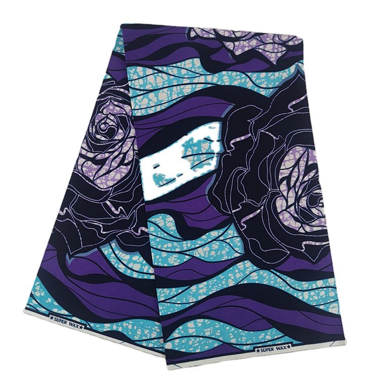 African customized ankara polyester real wax print fabric java