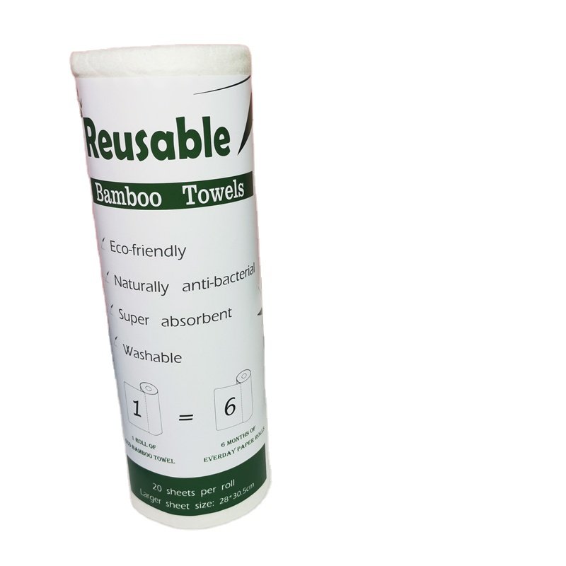 Biodegradable Reusable Bamboo Fiber Paper Towel Bamboo Kitchen Wipes New Design