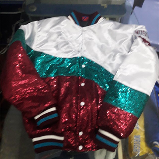 Women's Slim Fit Custom Glitter Blazer Jacket Plus Size Printed Fabric Sequins Embroidery Breathable varsity jacket