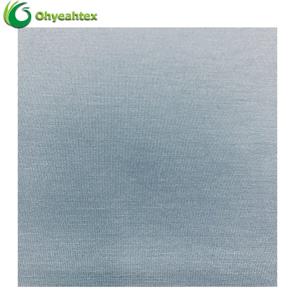 UPF 50 95% Bamboo 5% Spandex Knitted Organic Bamboo Fabric For Clothing