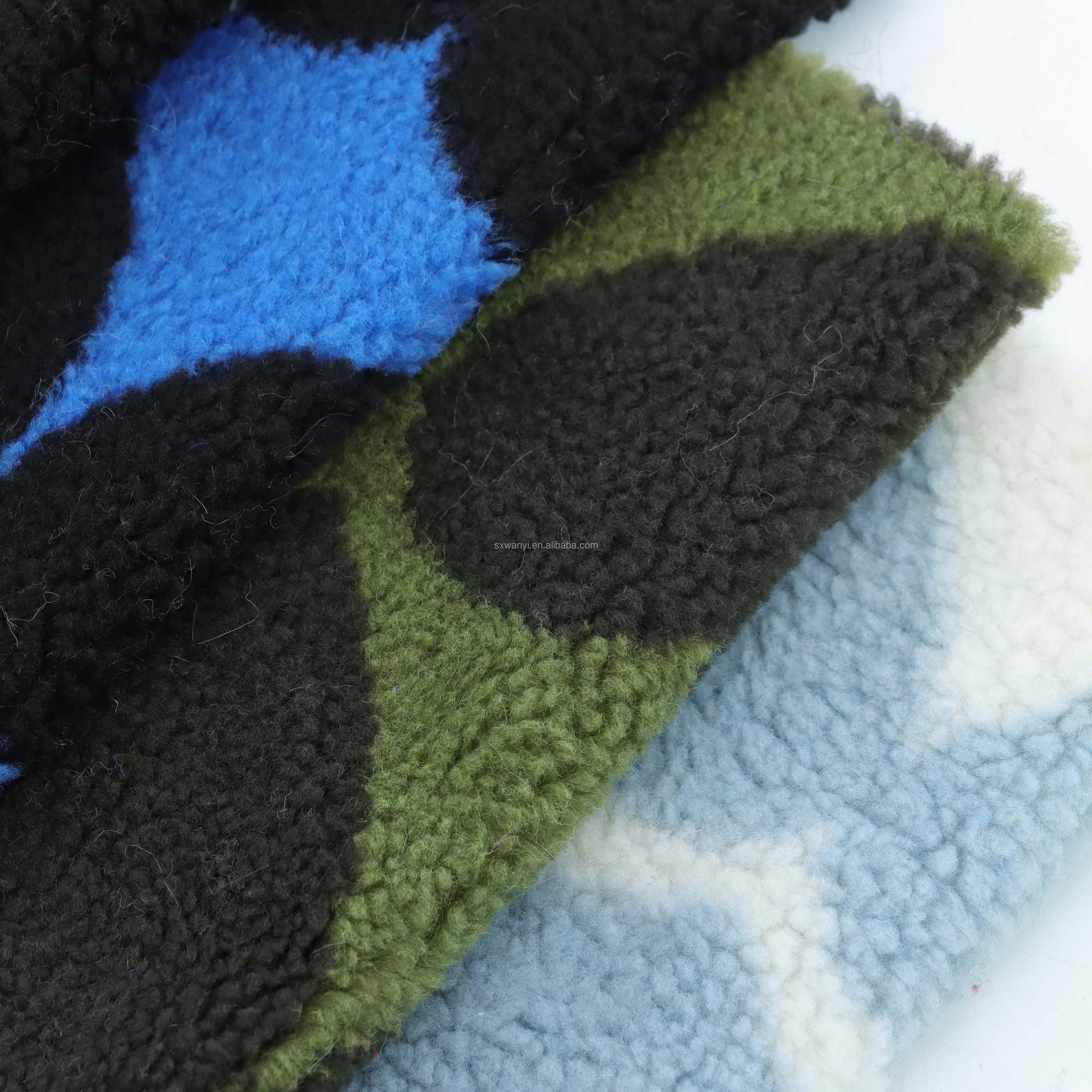 Recycled Free customization 100 Polyester Fabric Fleece Jacquard polar sherpa Fabric for Shoes Clothing And Hats Toys Home Texti