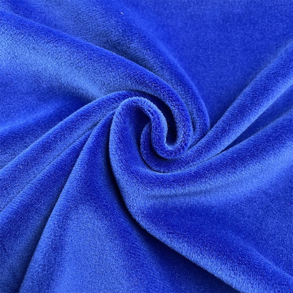Super Soft 100% Polyester Velour Fabric Stretchy Knitted Nonwoven Weft Type 280gsm Anti-Pill for Women and Girls Toy Fabric