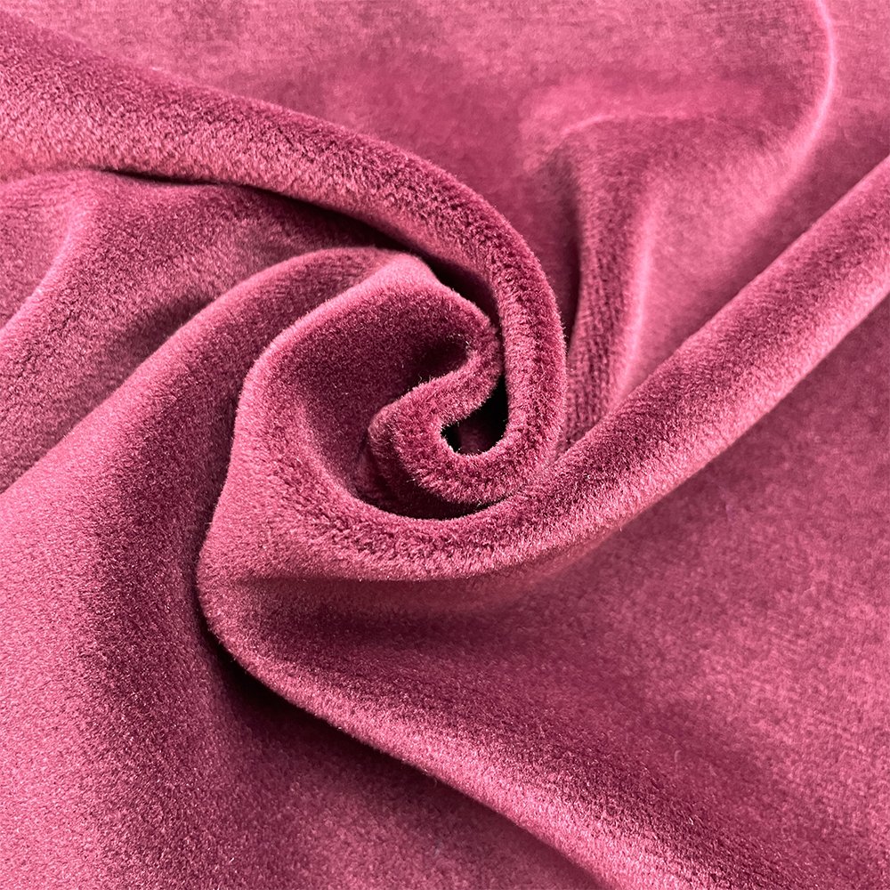 Super Soft 100% Polyester Velour Fabric Stretchy Knitted Nonwoven Weft Type 280gsm Anti-Pill for Women and Girls Toy Fabric